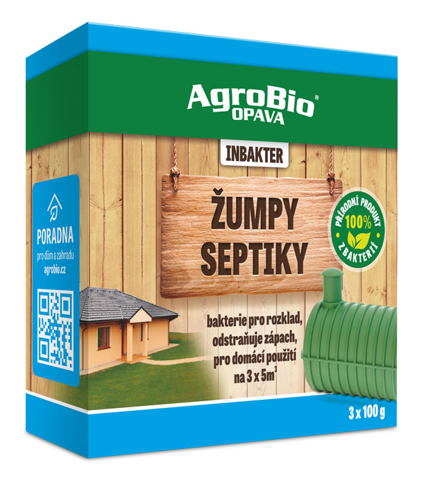 Levně AgroBio INBAKTER Žumpy a septiky- 3x100g