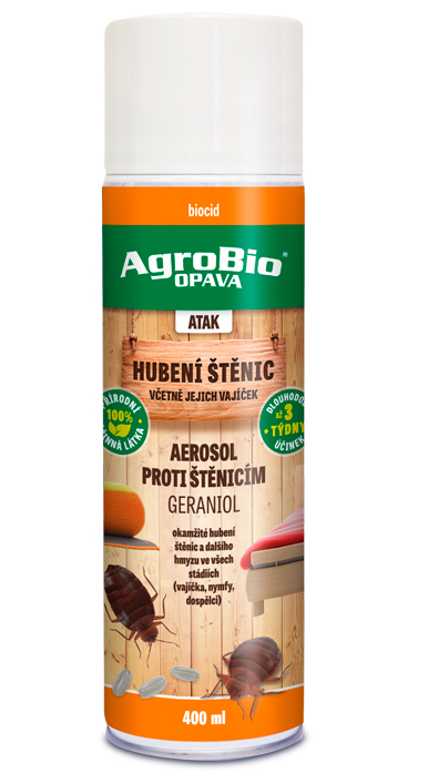 AgroBio Aerosol proti štěnicím Geraniol (ATAK) 400 ml/R