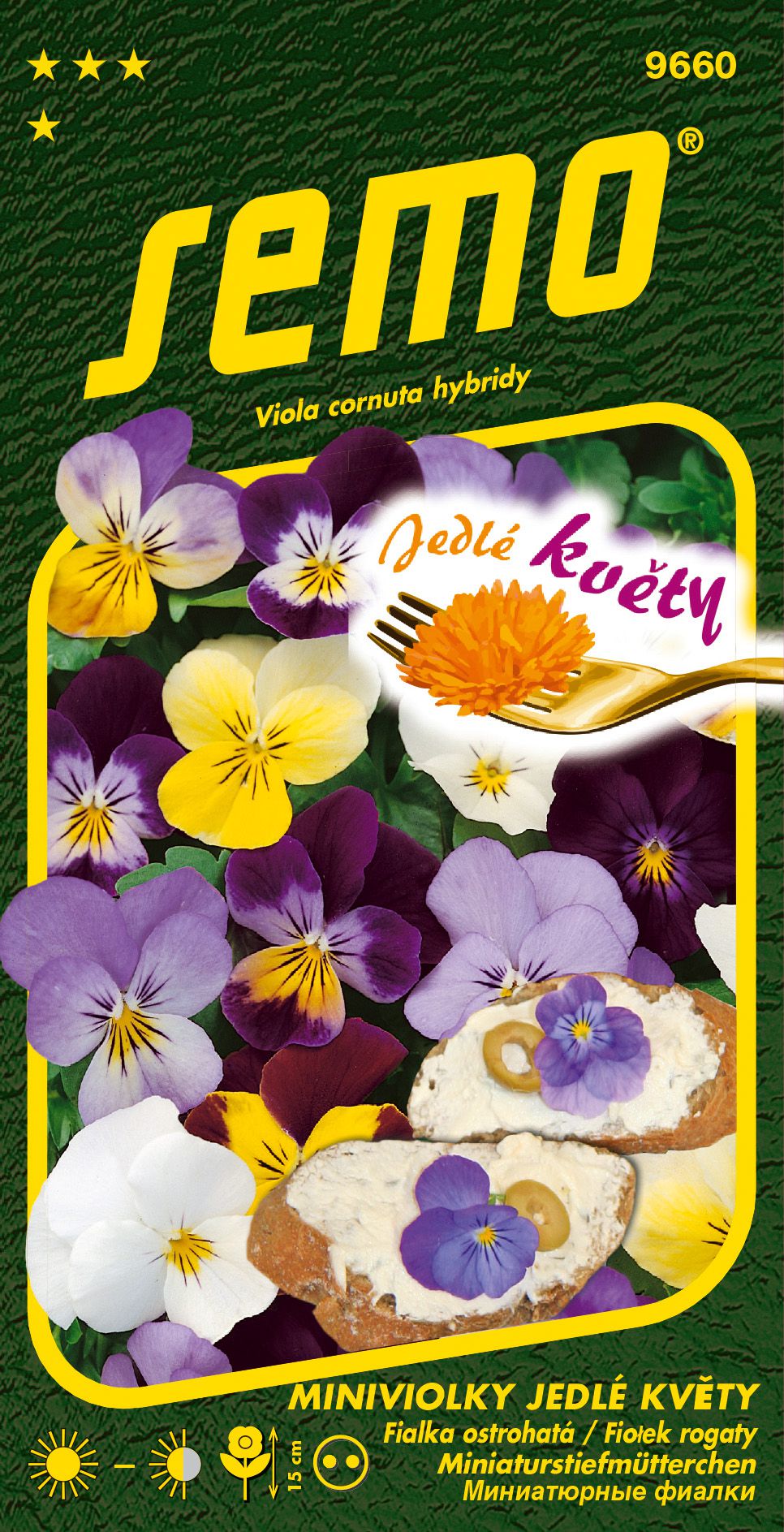Miniviolka Jedlé květy