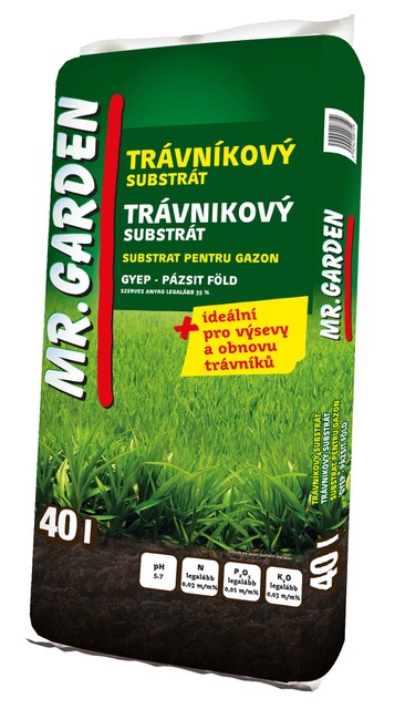 Levně AGRO CS Mr. Garden Trávníkový substrát 40l - AKCE