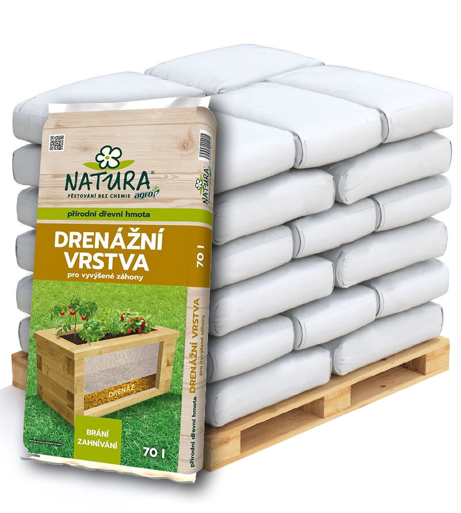 Levně AGRO CS NATURA Drenáž pro vyvýšené záhony Paleta 36x 70 l