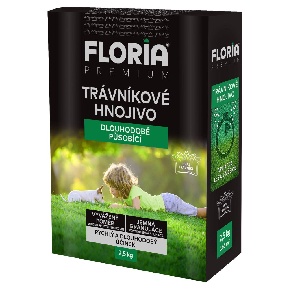 FLORIA PREMIUM trávníkové hnojivo dlouhodobě působící 2,5 kg