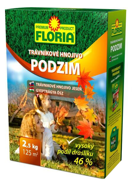 Levně AGRO CS FLORIA Podzimní trávníkové hnojivo 2,5 kg