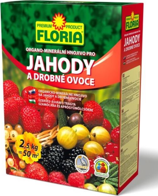 FLORIA Organominerální hnojivo pro jahody a ovoce 2,5 kg