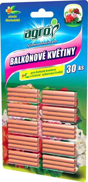 Levně AGRO CS AGRO Tyčinkové hnojivo pro balkónové květiny 30 ks