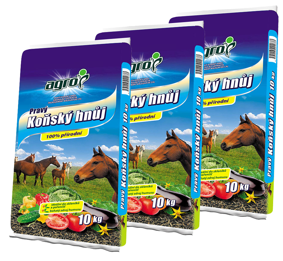 Koňský hnůj 3 x 10 kg