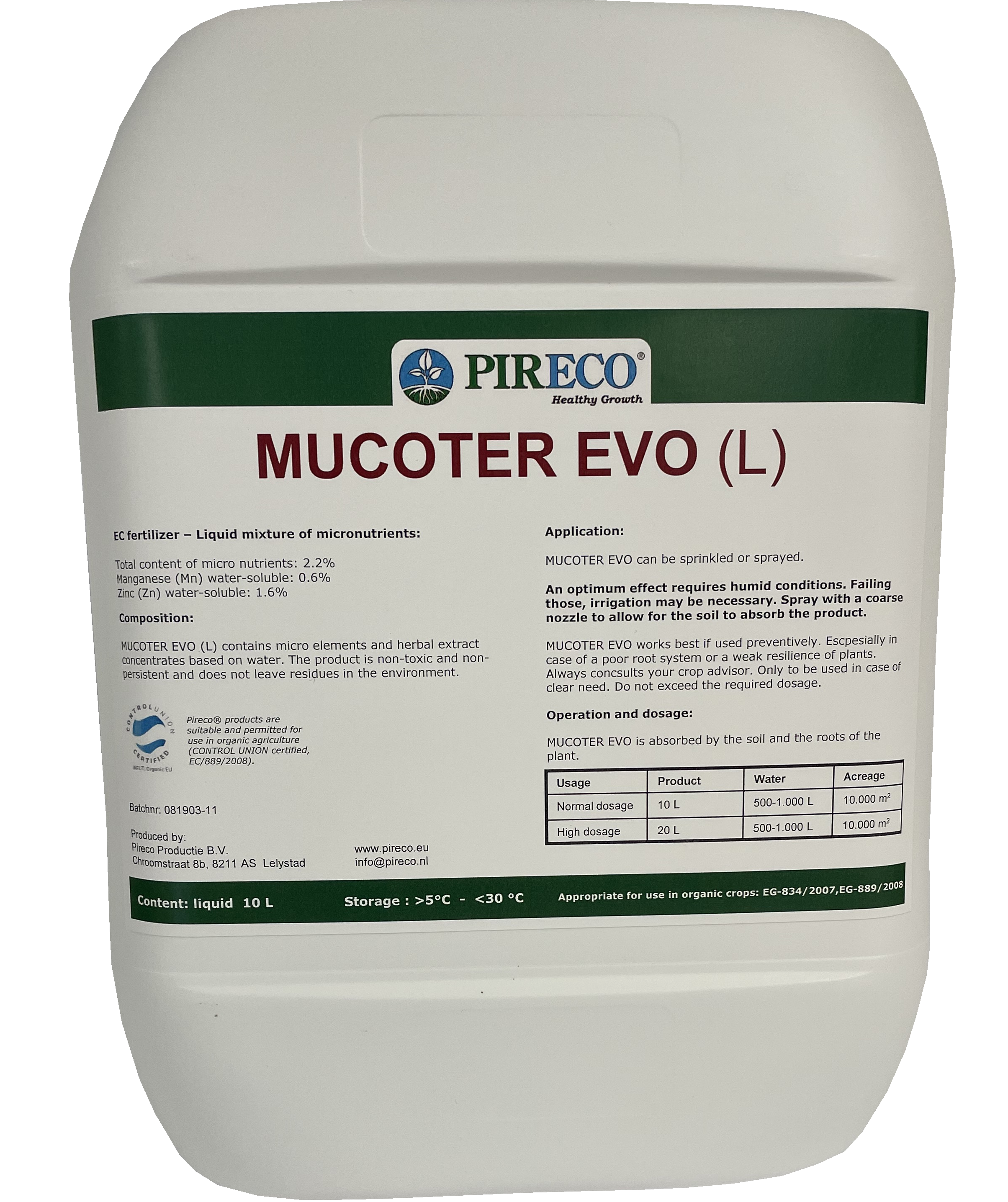 Pireco Mucoter L 10 l 