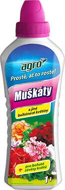 AGRO Kapalné hnojivo pro muškáty a jiné balkónové květiny 1 l